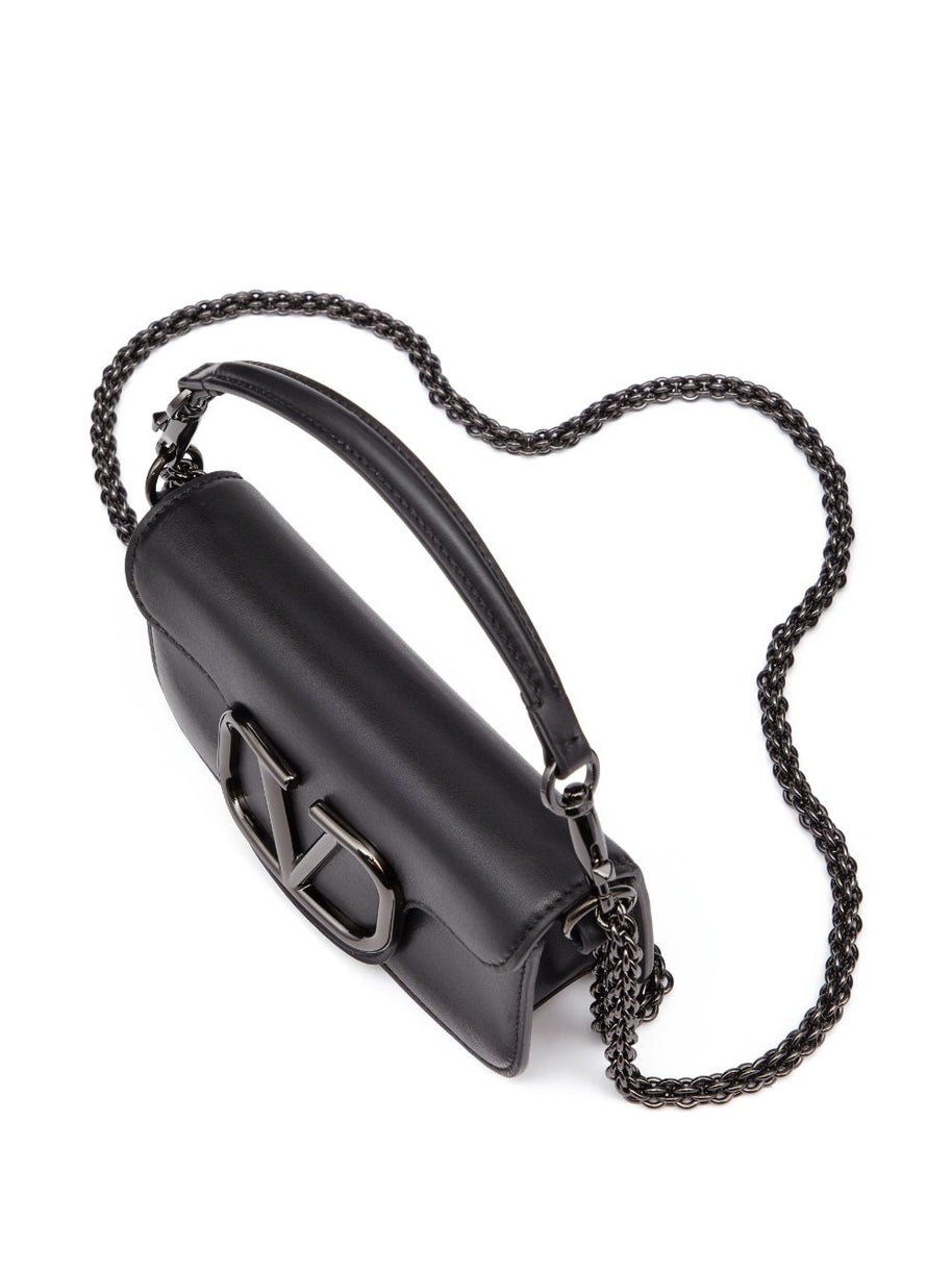 Valentino Garavani Locò Small Leather Shoulder Bag - Black