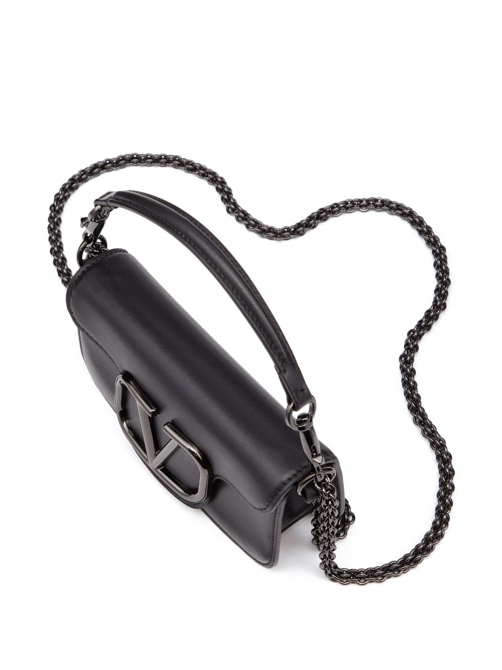 Valentino Garavani Locò Small Leather Shoulder Bag - Black