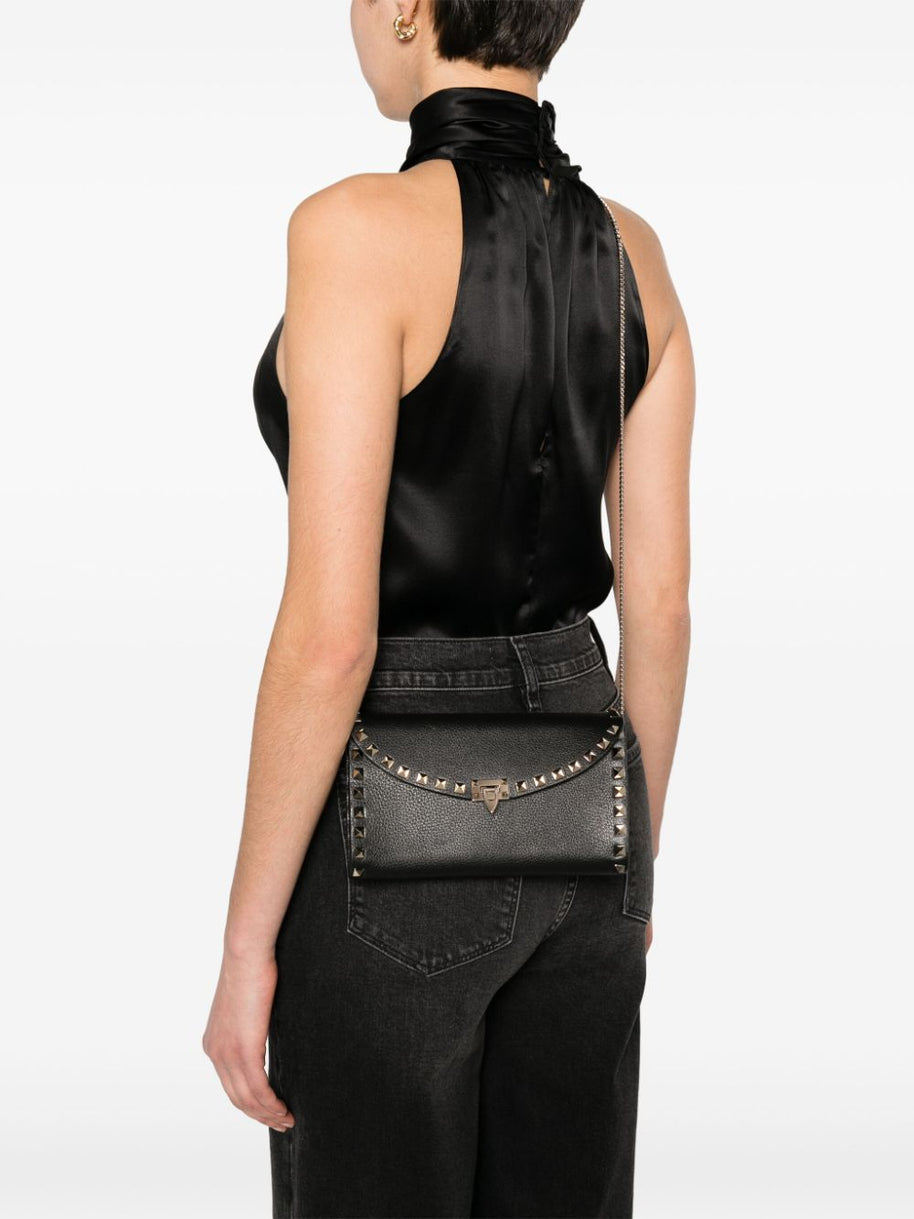 Valentino Garavani Rockstud Mini Bag With Strap - Black