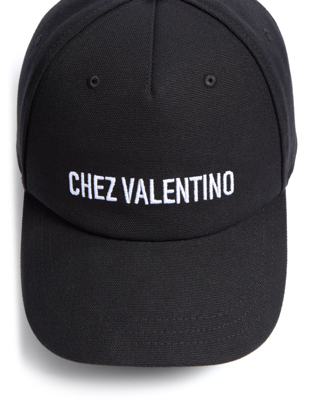 Valentino Garavani Chez Valentino Cotton Baseball Cap - Black