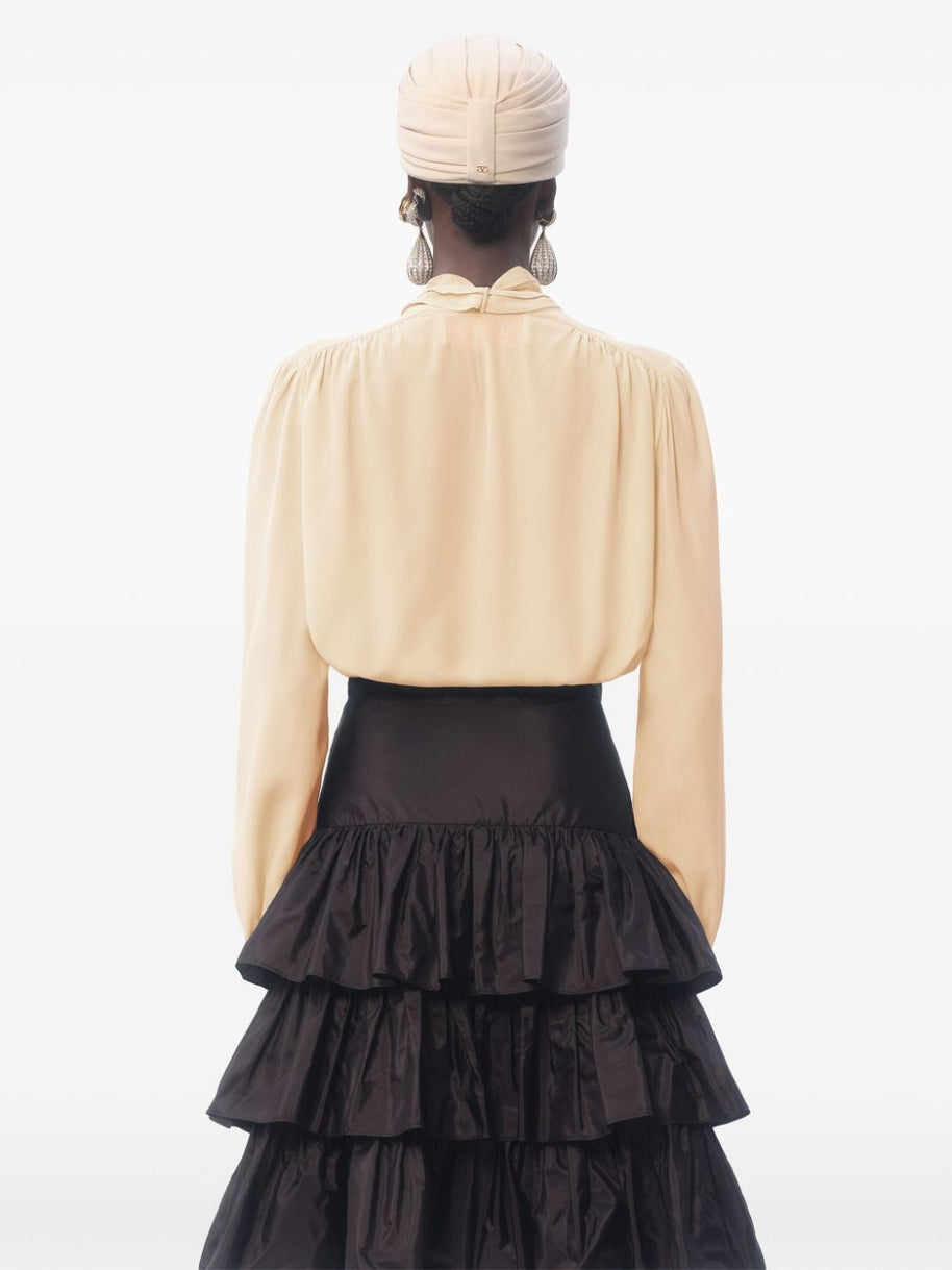 Valentino Silk Blouse In Beige