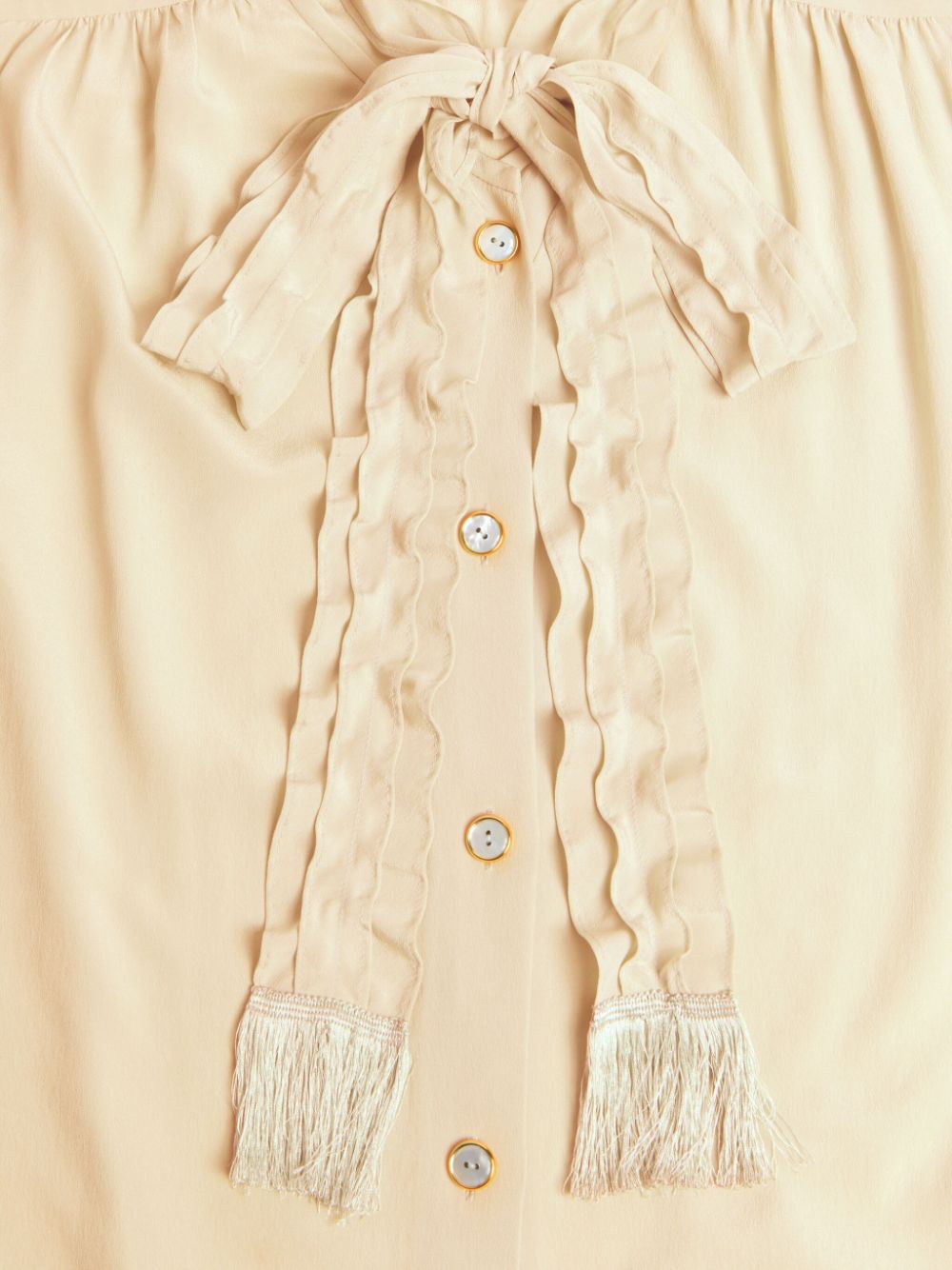 Valentino Silk Blouse In Beige