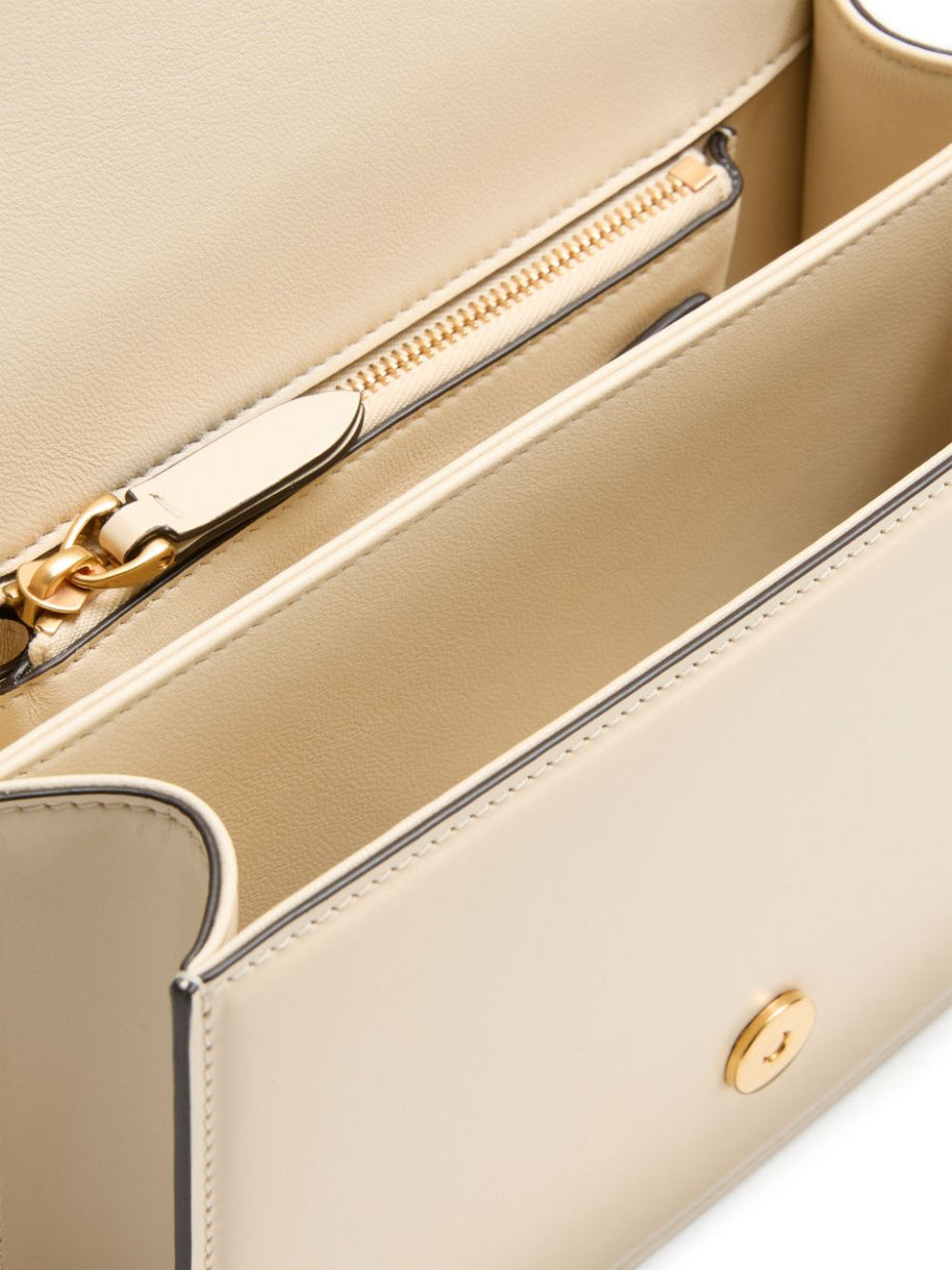 Valentino Garavani Vain Small Leather Shoulder Bag - White