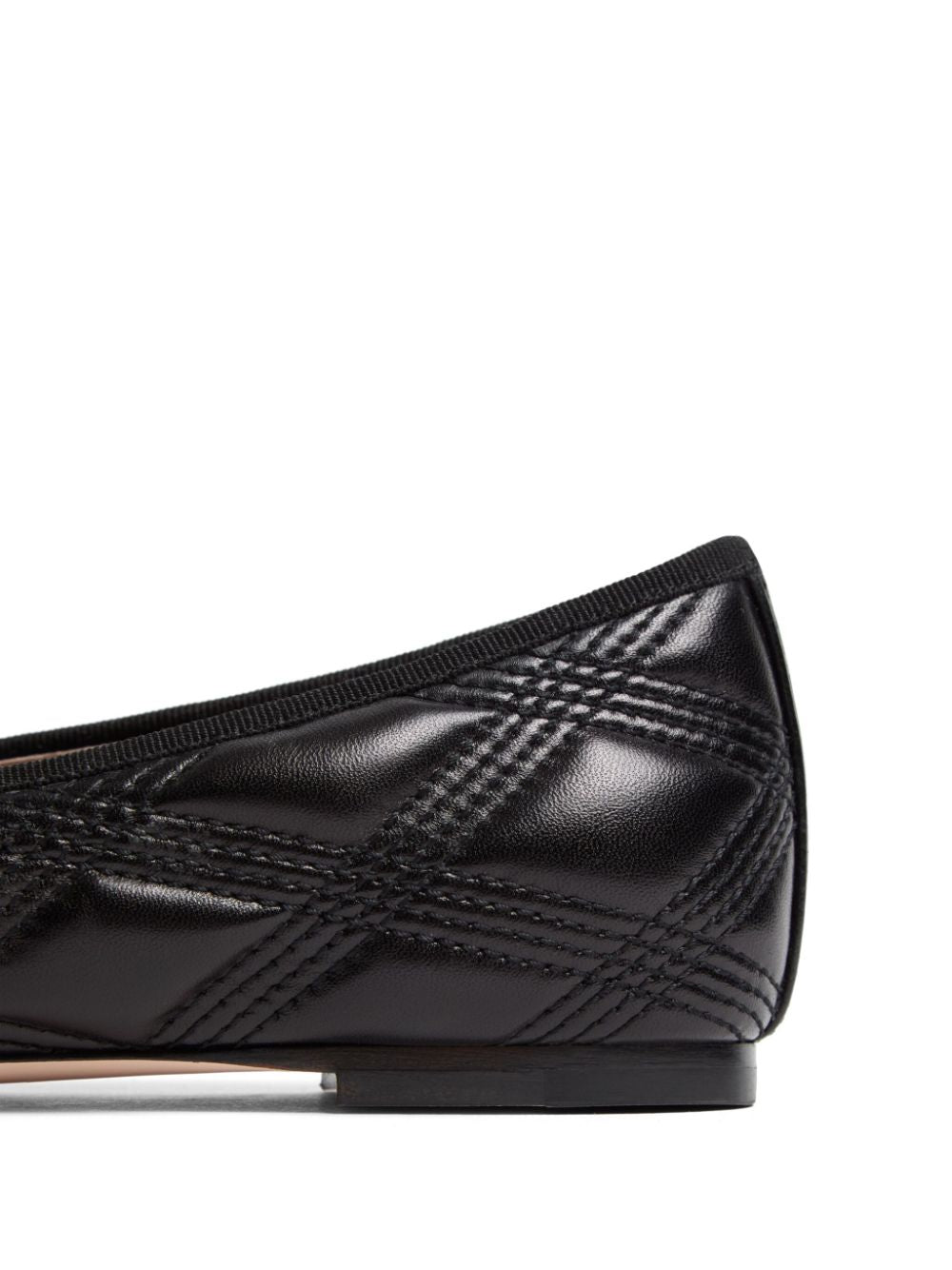 Valentino Garavani Quiltie 67 Leather Ballet Flats - Black