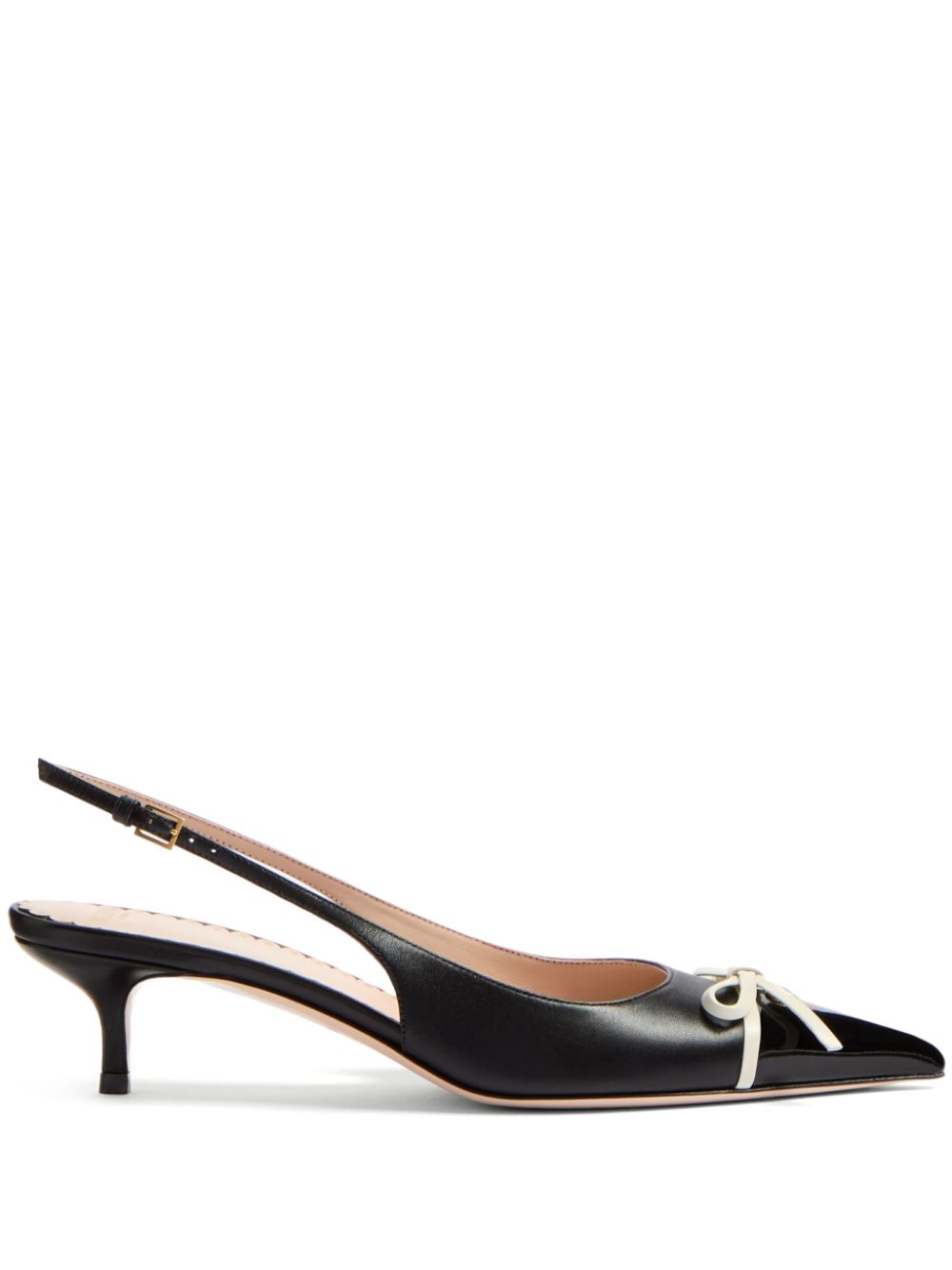 Valentino Garavani Leather Slingback Pumps - Black