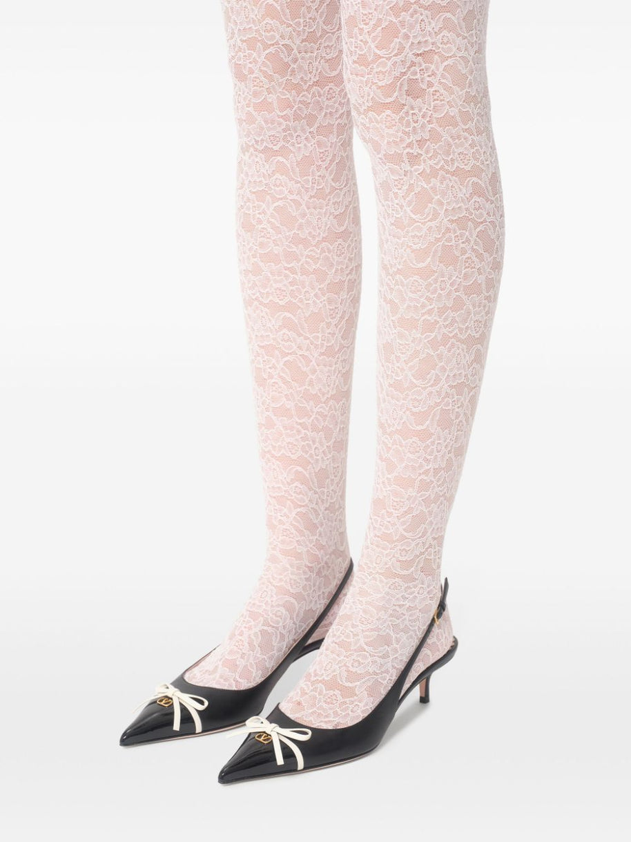 Valentino Garavani Leather Slingback Pumps - Black