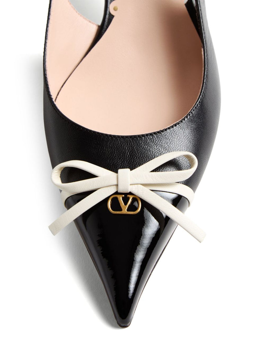 Valentino Garavani Leather Slingback Pumps - Black