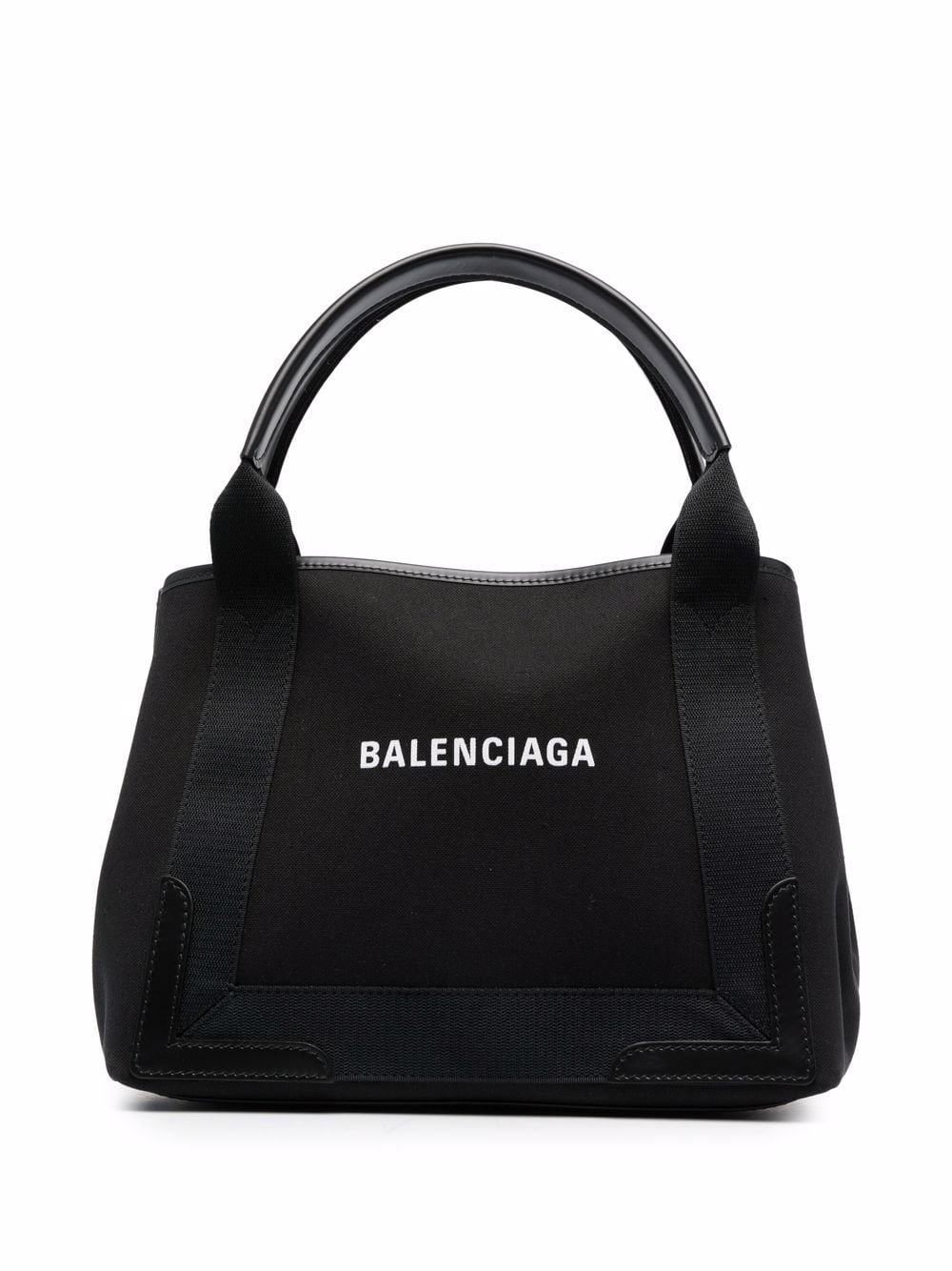 Balenciaga Navy Cabas Small Canvas Tote Bag - Black