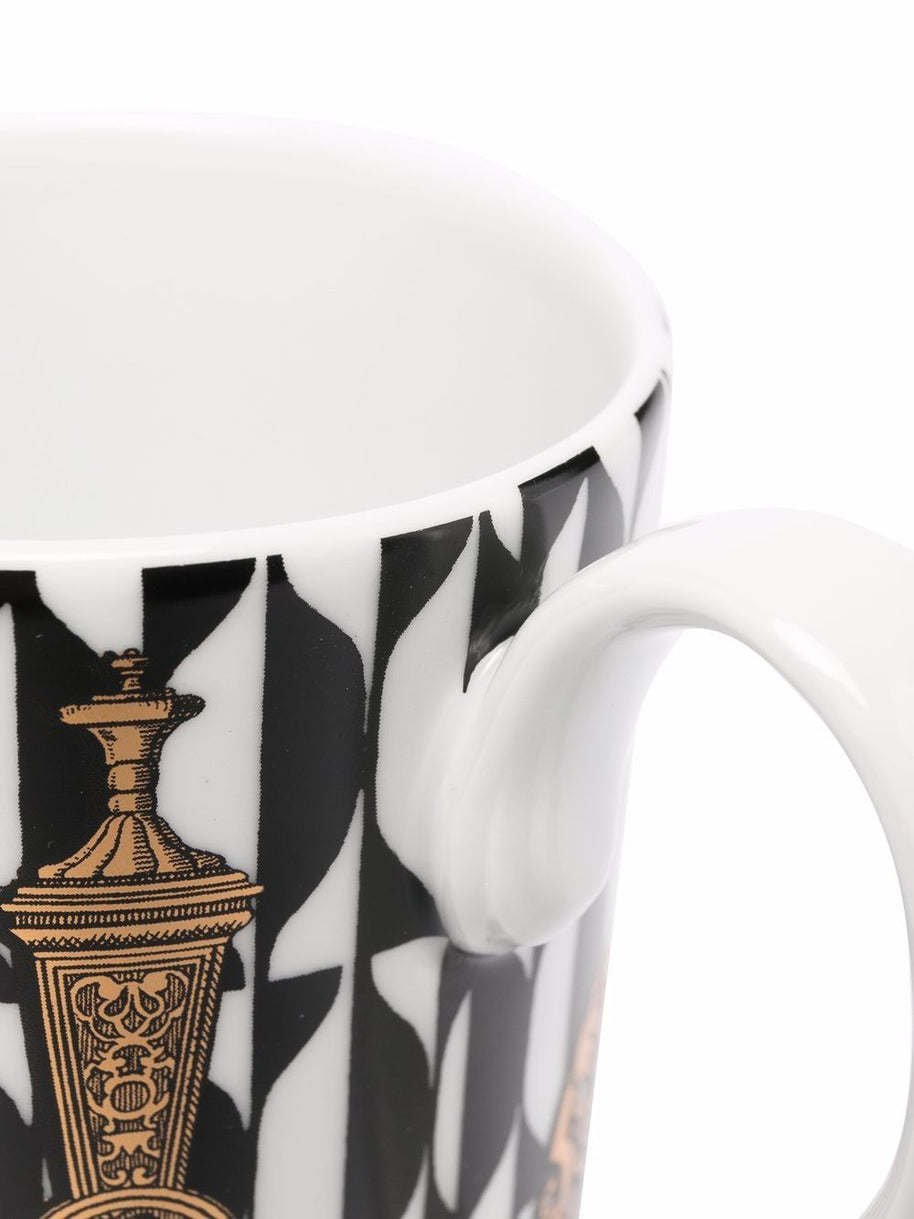 Fornasetti Porcelain Ancient Golden Keys Cup