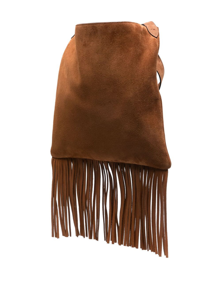 Valentino Garavani Nellcote Suede Leather Crossbody Bag - Leather Brown