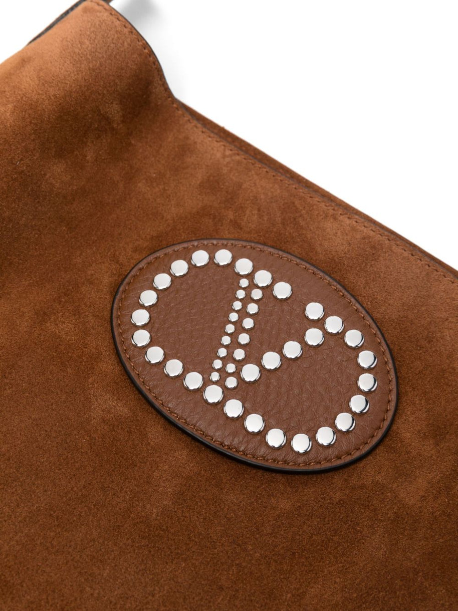 Valentino Garavani Nellcote Suede Leather Crossbody Bag - Leather Brown
