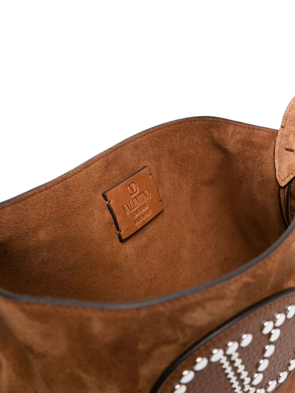 Valentino Garavani Nellcote Suede Leather Crossbody Bag - Leather Brown