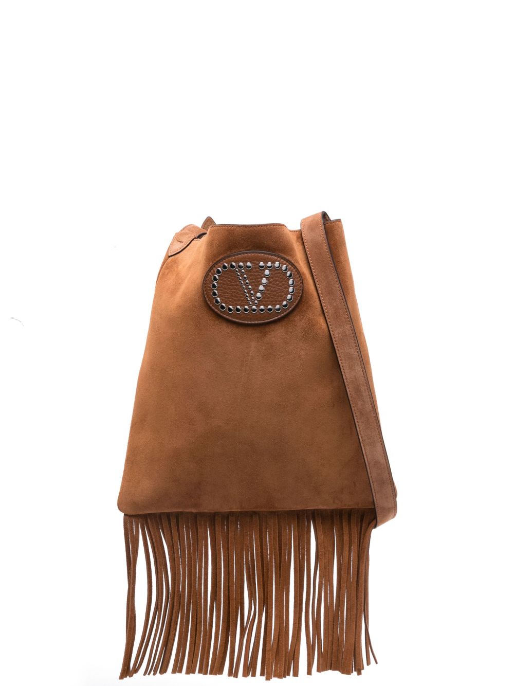Valentino Garavani Nellcote Suede Leather Crossbody Bag - Leather Brown