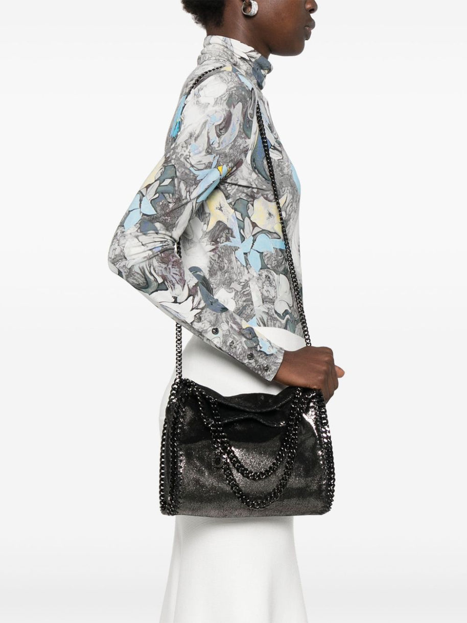 Stella McCartney Silver Falabella Mini Metallic Tote Bag