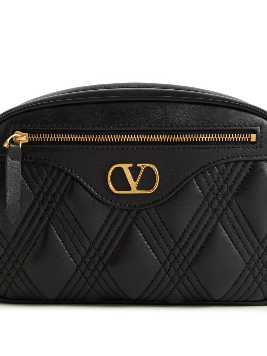 Valentino Garavani Quiltie 67 Leather Camera Bag - Black