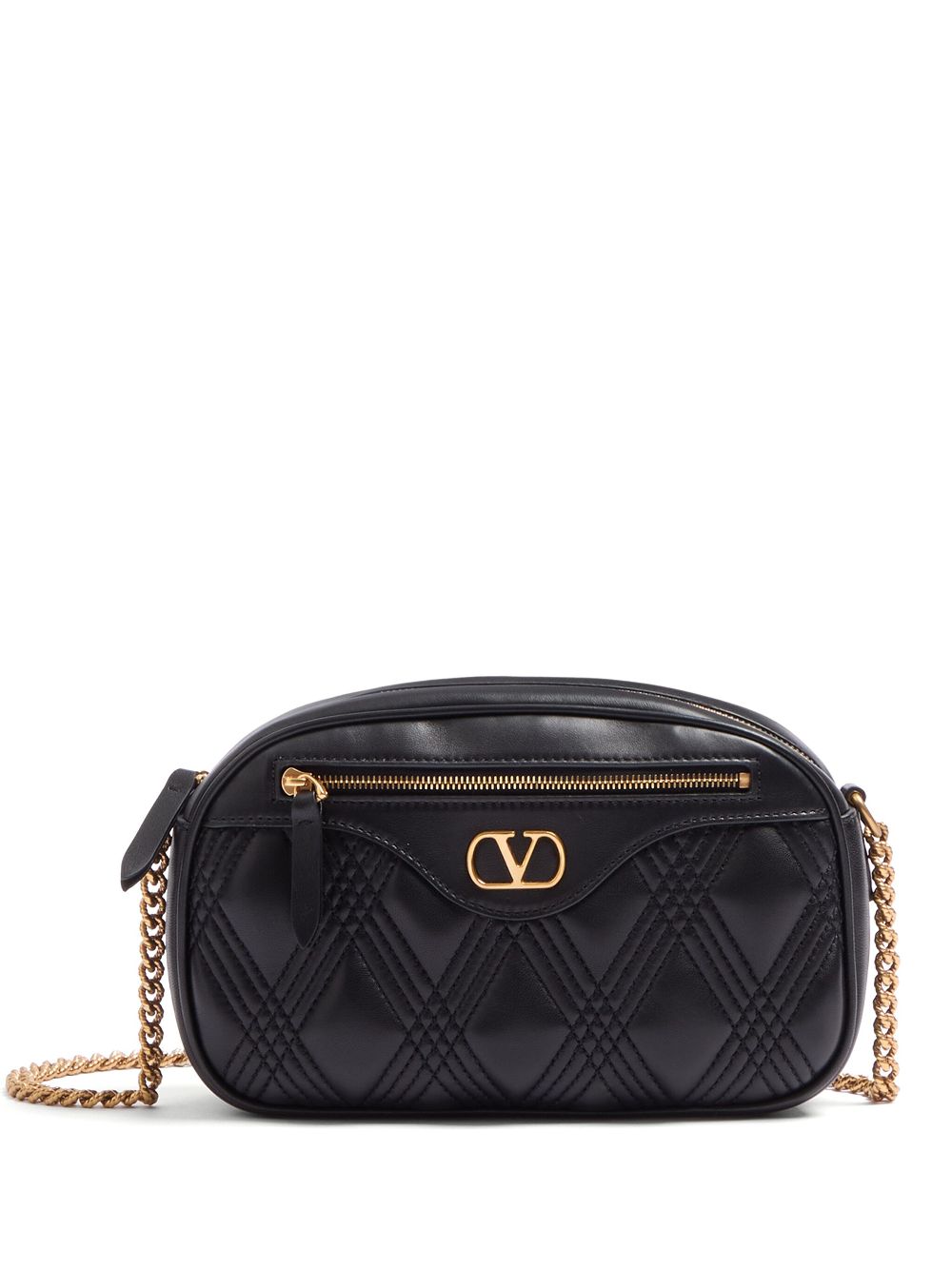 Valentino Garavani Quiltie 67 Leather Camera Bag - Black