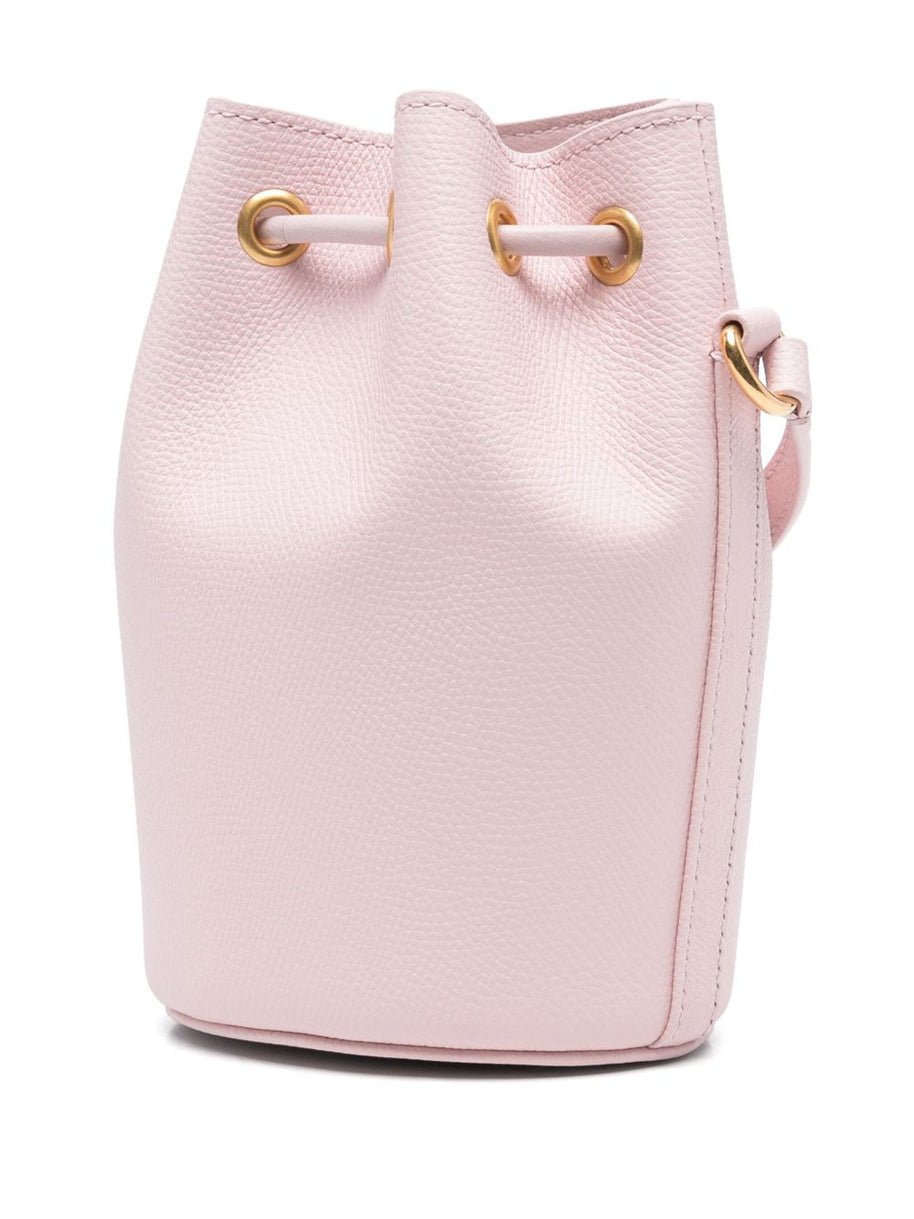 Valentino Garavani VLogo Signature mini leather bucket bag - Pink