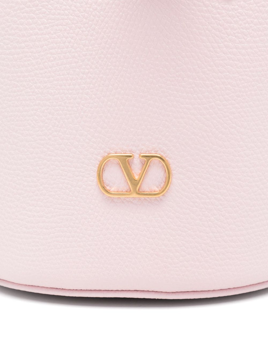 Valentino Garavani VLogo Signature mini leather bucket bag - Pink