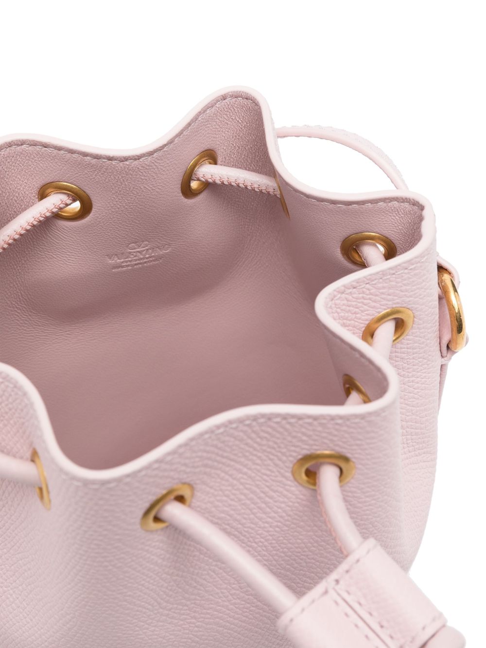 Valentino Garavani VLogo Signature mini leather bucket bag - Pink