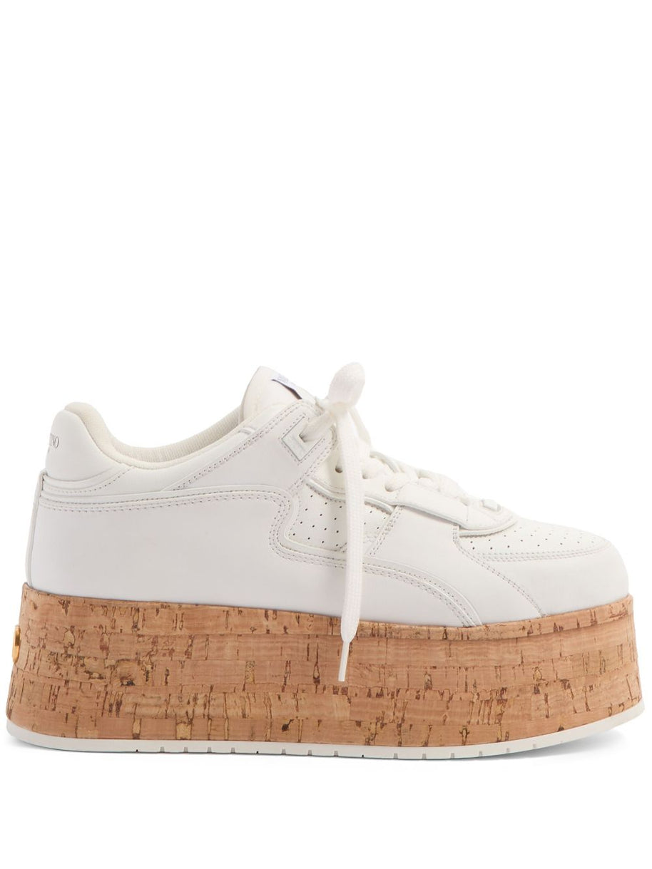 Valentino Garavani Freedots XL Leather Sneakers - White