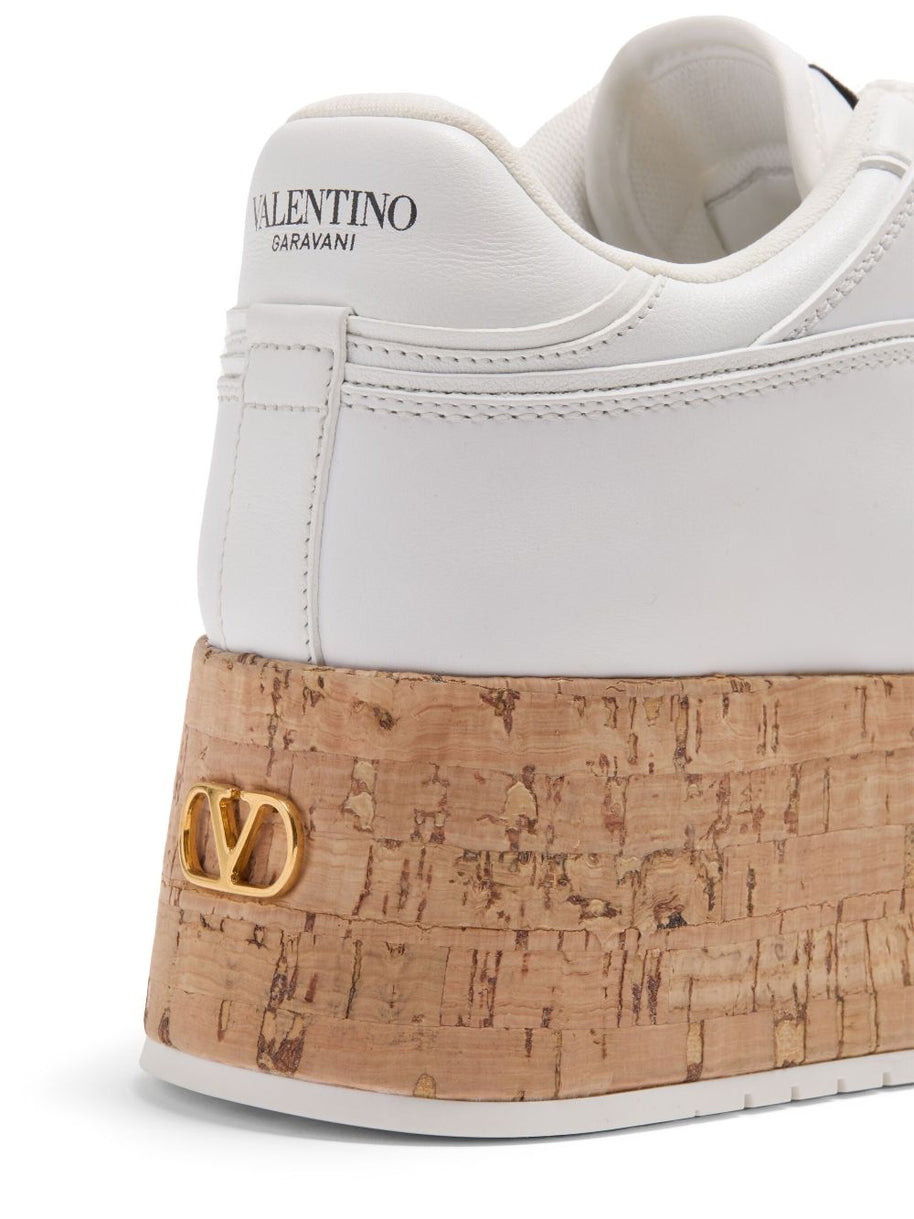 Valentino Garavani Freedots XL Leather Sneakers - White
