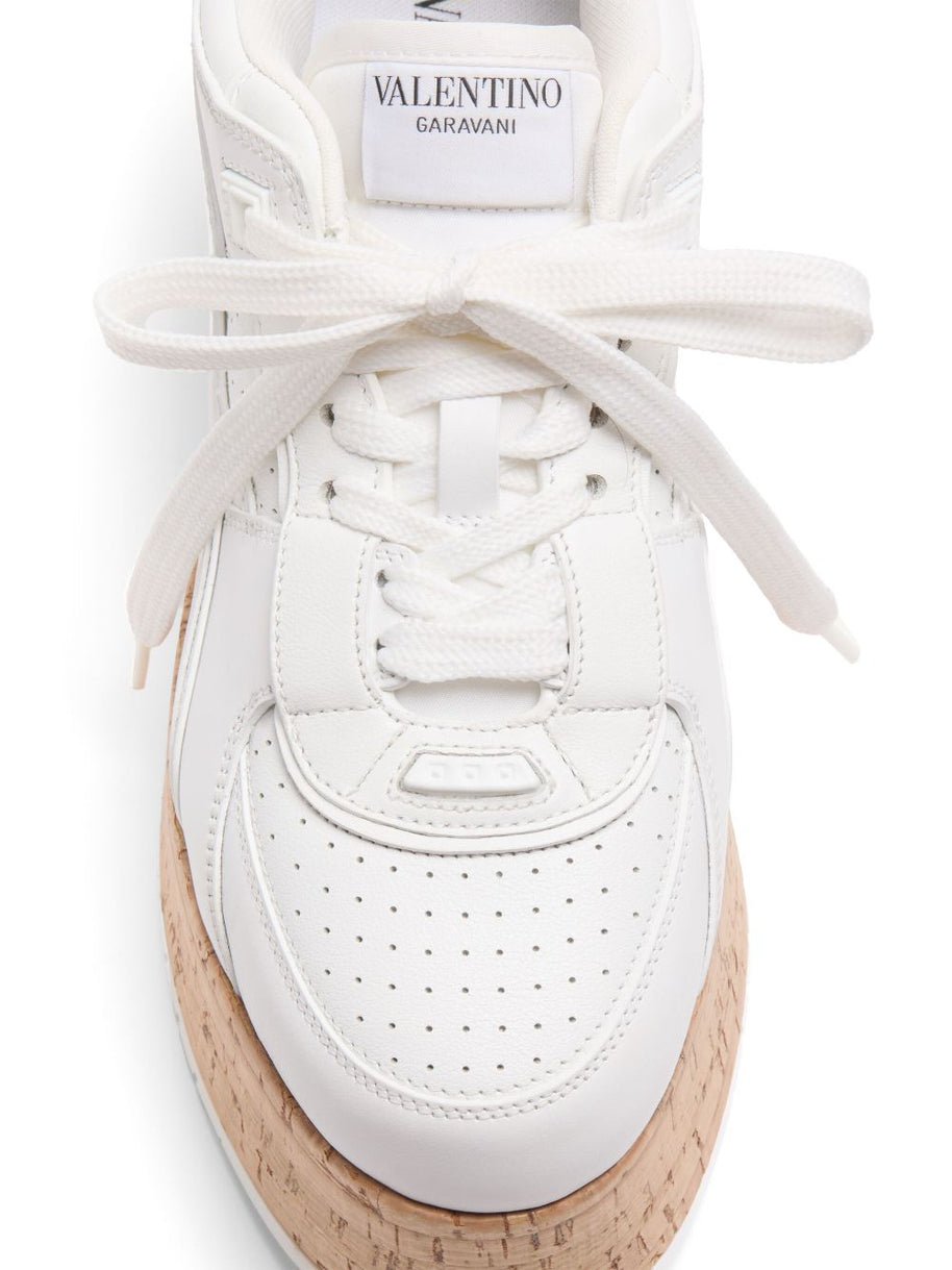 Valentino Garavani Freedots XL Leather Sneakers - White