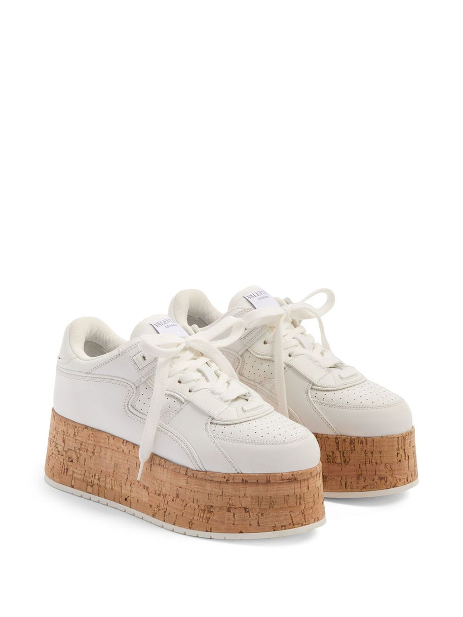 Valentino Garavani Freedots XL Leather Sneakers - White