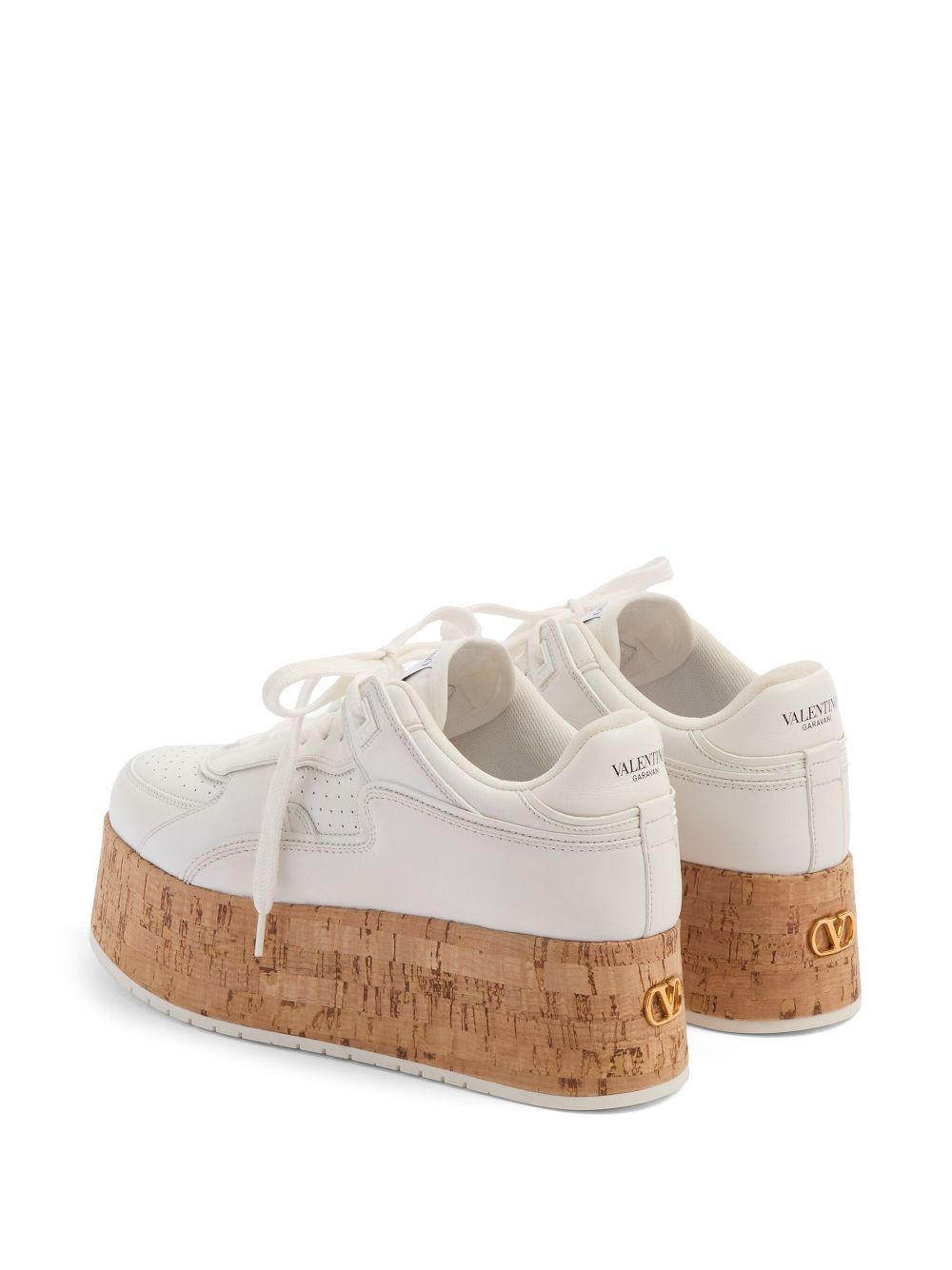 Valentino Garavani Freedots XL Leather Sneakers - White