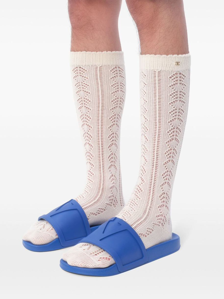 Valentino Garavani Coolside Pool Slide Sandals - Blue
