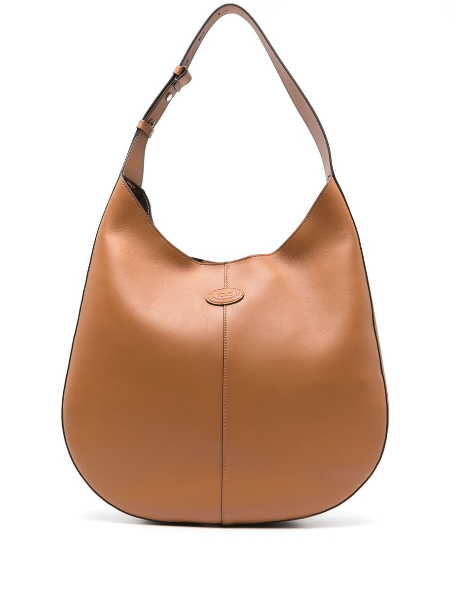 Tod's Leather Hobo Bag In Brown