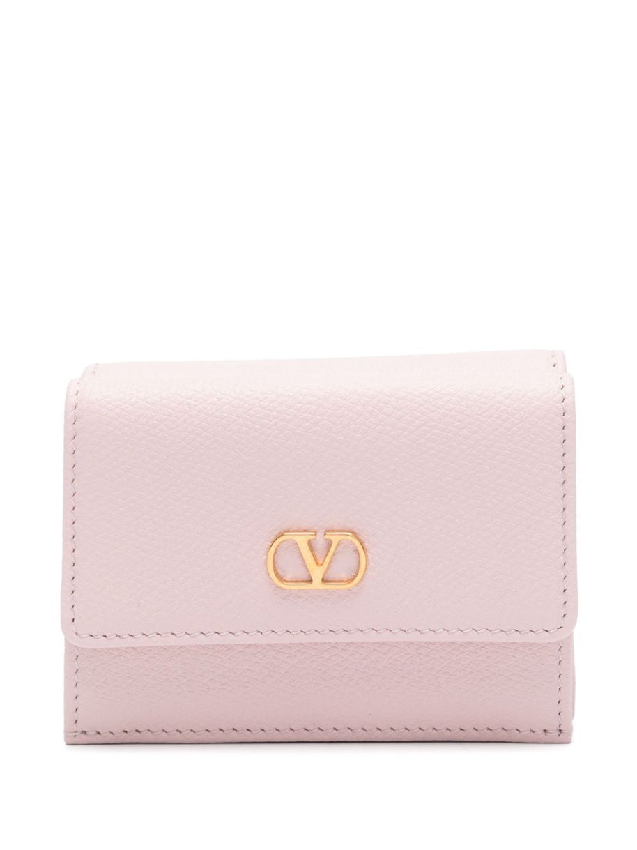 Valentino Garavani VLogo Signature Leather Wallet - Pink