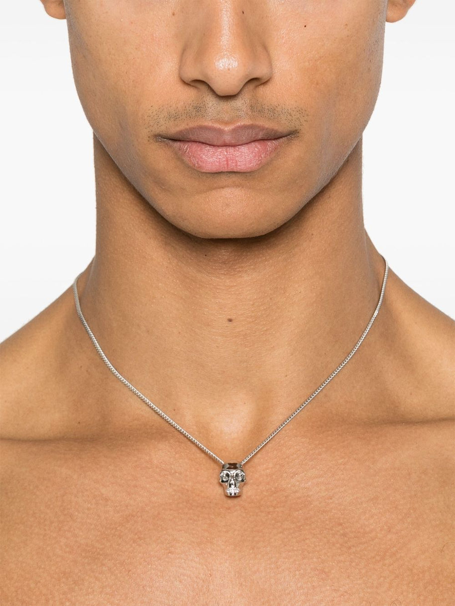 Alexander McQueen Skull Necklace In Silver