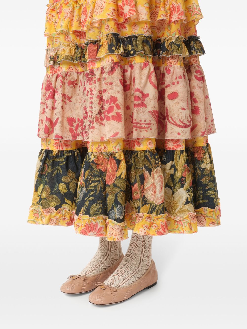 Valentino Garavani Quiltie 67 Leather Ballet Flats - Pink