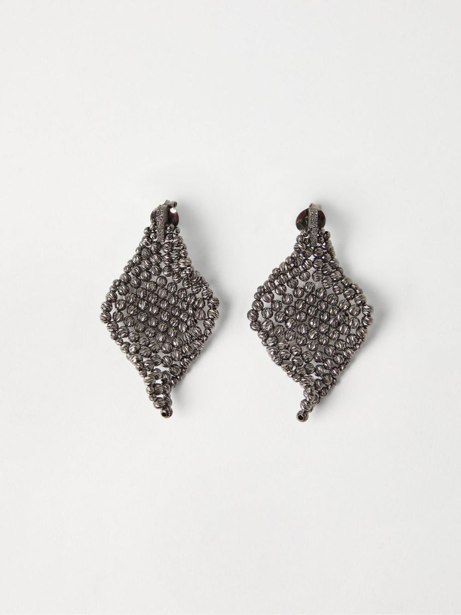 Brunello Cucinelli Sculptured Silver Earrings
