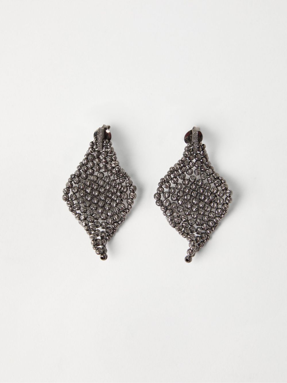 Brunello Cucinelli Sculptured Silver Earrings