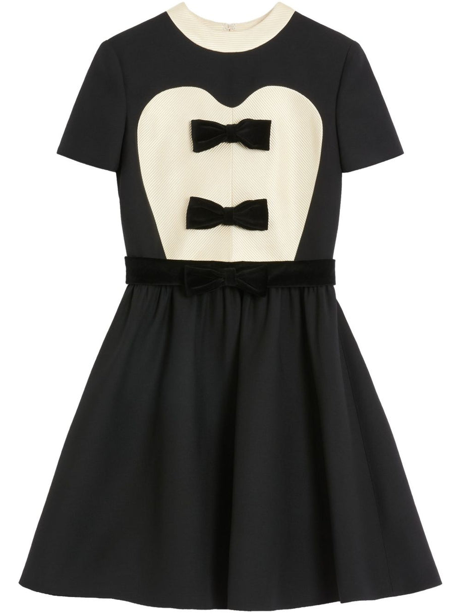 Valentino Fit And Flare Mini Dress In Black