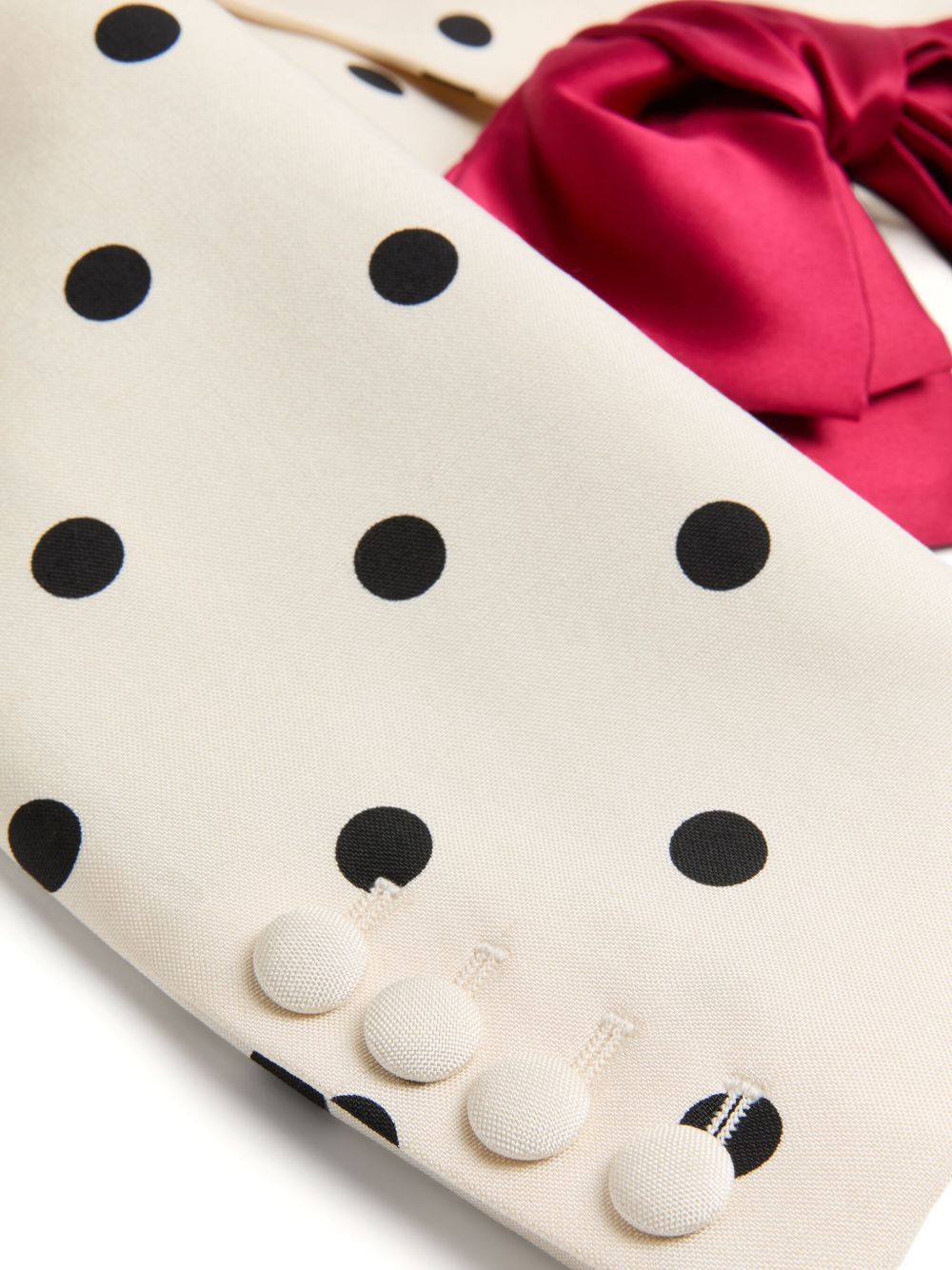 Valentino Polka Dot Silk Jacket In Beige