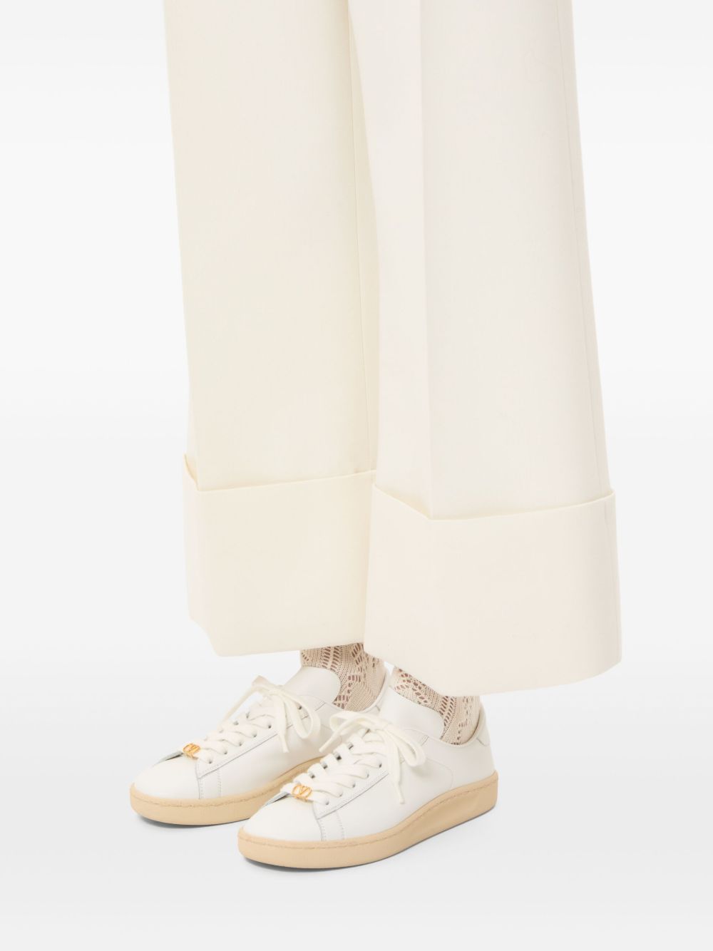 Valentino Garavani Royco Leather Sneakers - White