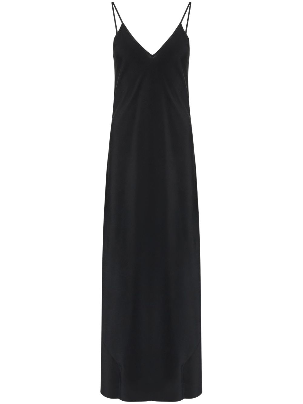 MM6 Maison Margiela Long Silk Dress - Black