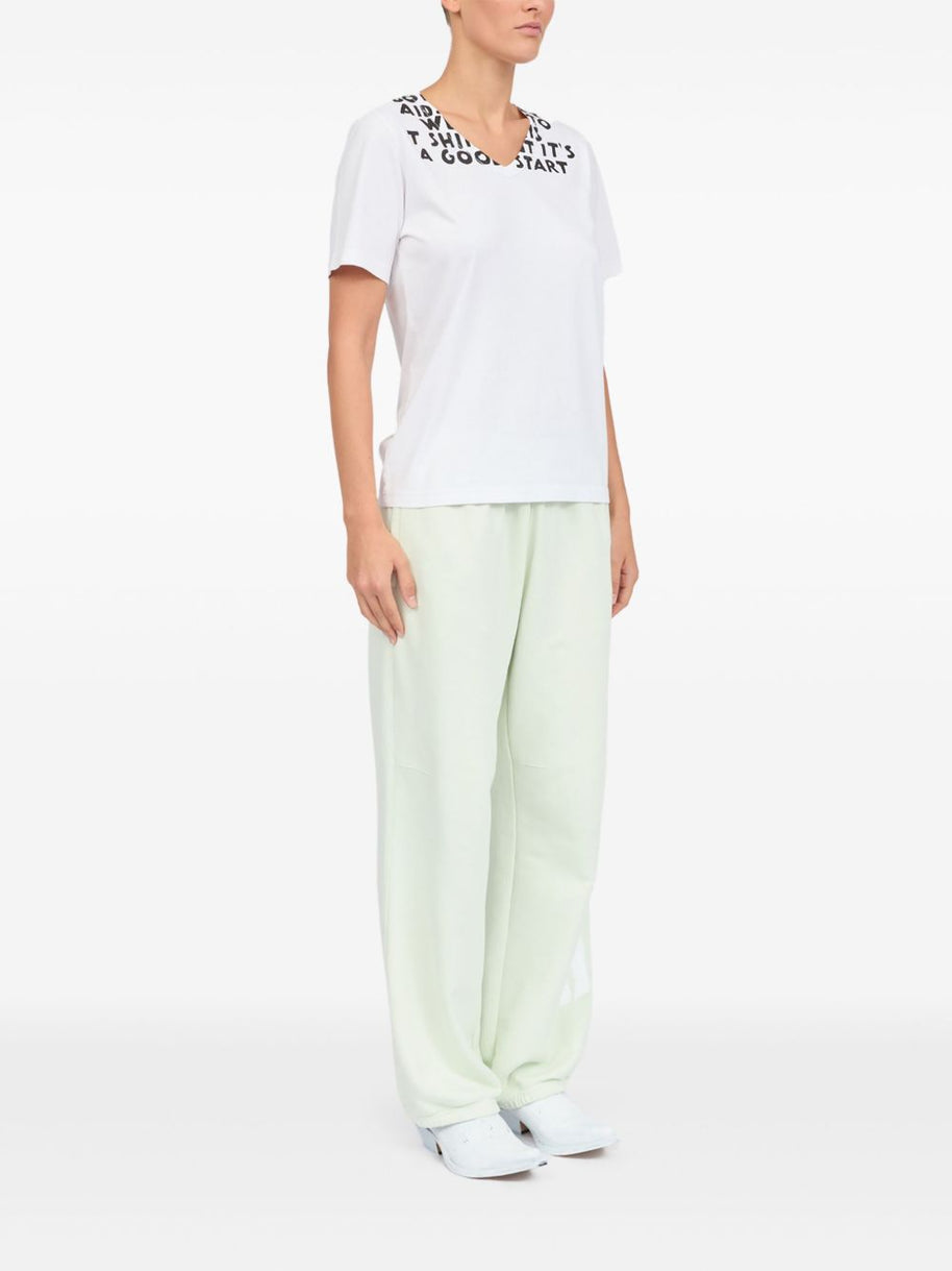 MM6 Maison Margiela Printed Cotton T-shirt - White
