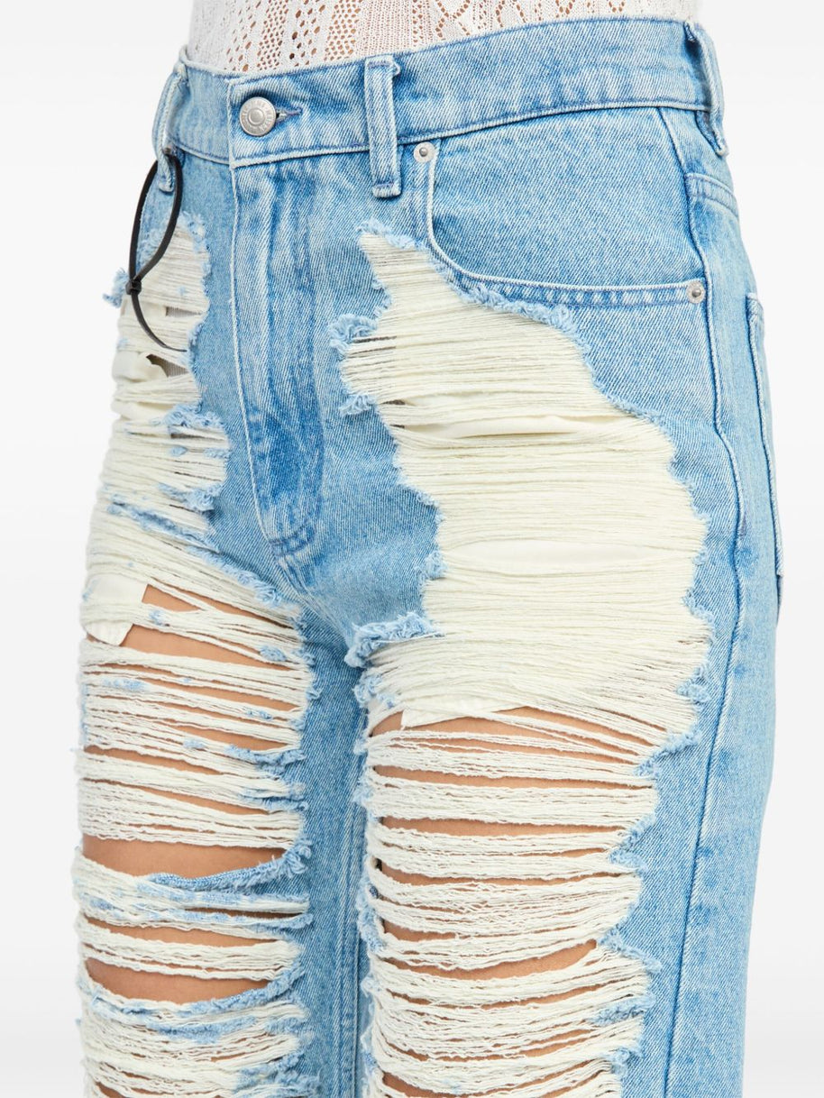 MM6 Maison Margiela Denim Cotton Jeans - Clear Blue