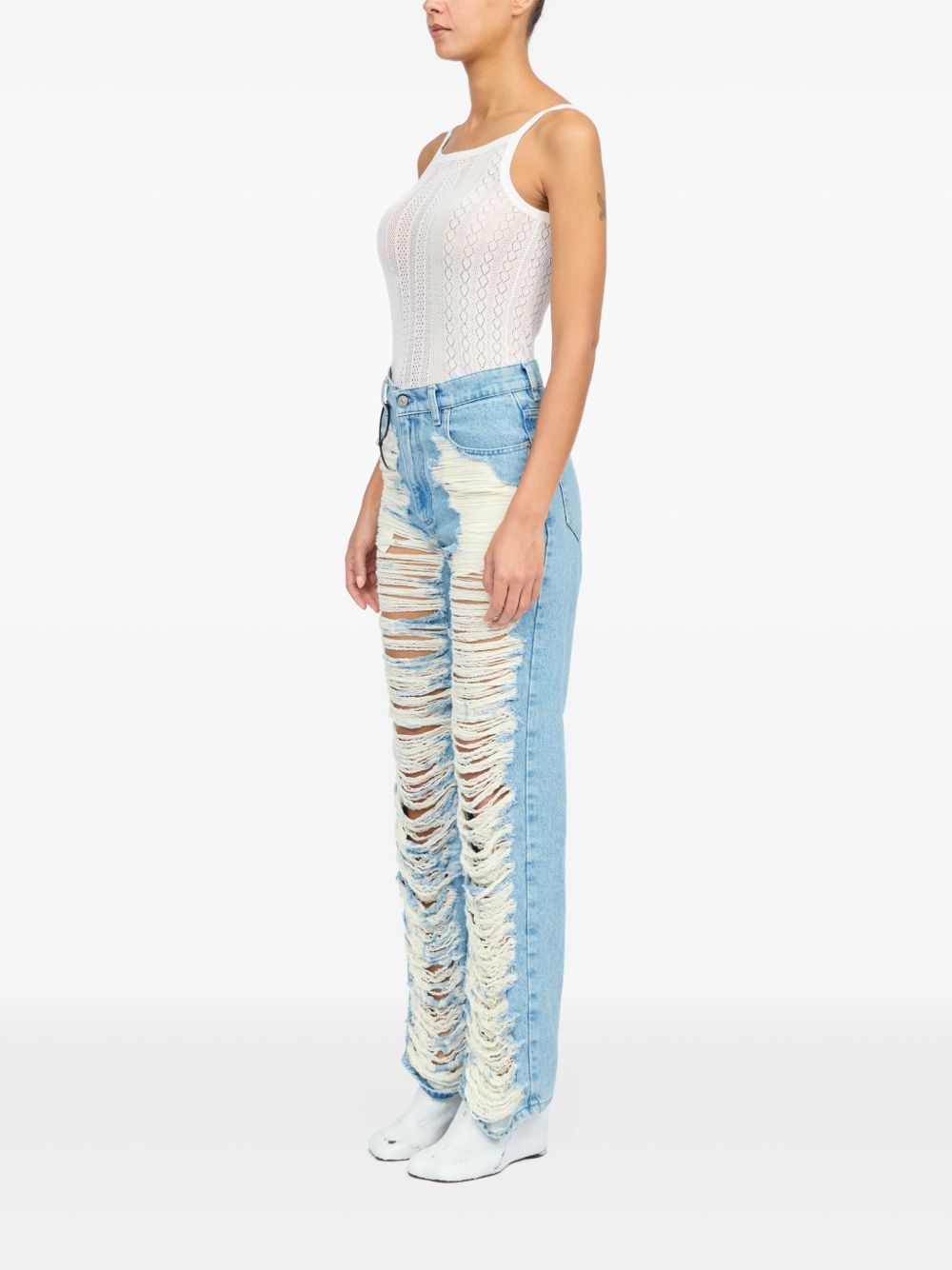 MM6 Maison Margiela Denim Cotton Jeans - Clear Blue