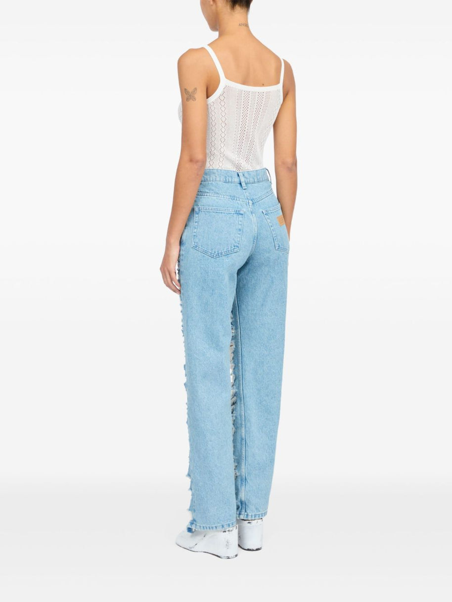 MM6 Maison Margiela Denim Cotton Jeans - Clear Blue