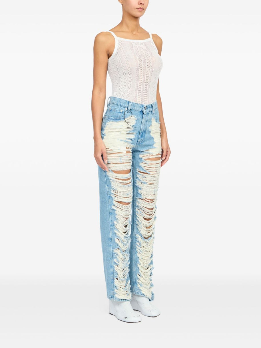 MM6 Maison Margiela Denim Cotton Jeans - Clear Blue