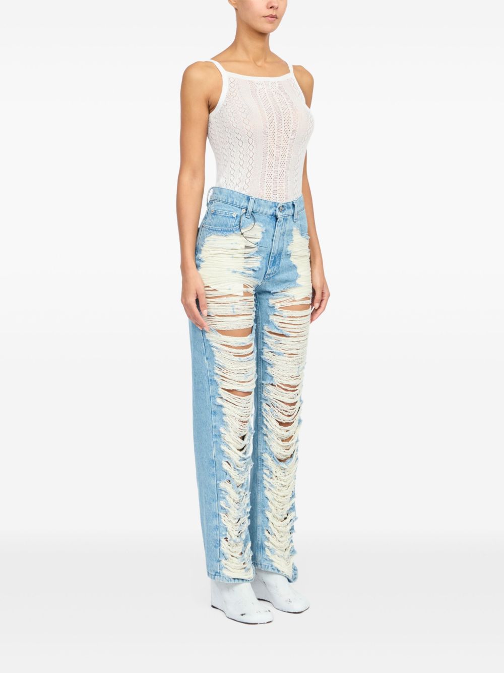 MM6 Maison Margiela Denim Cotton Jeans - Clear Blue