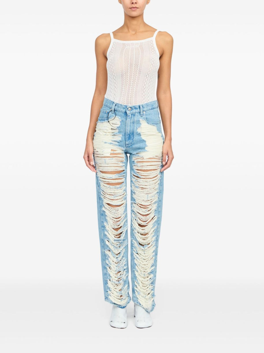 MM6 Maison Margiela Denim Cotton Jeans - Clear Blue