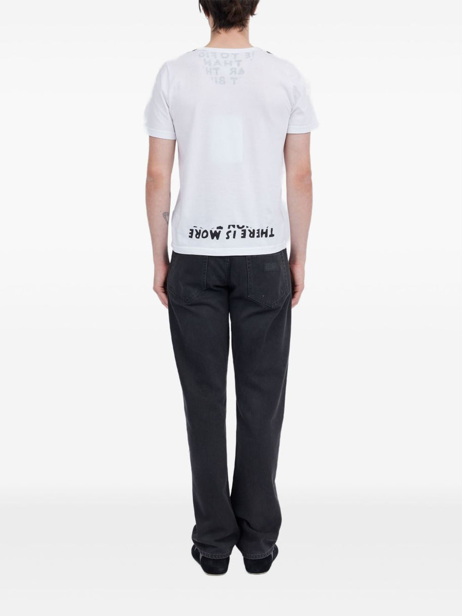 MM6 Maison Margiela Printed Cotton T-shirt - White
