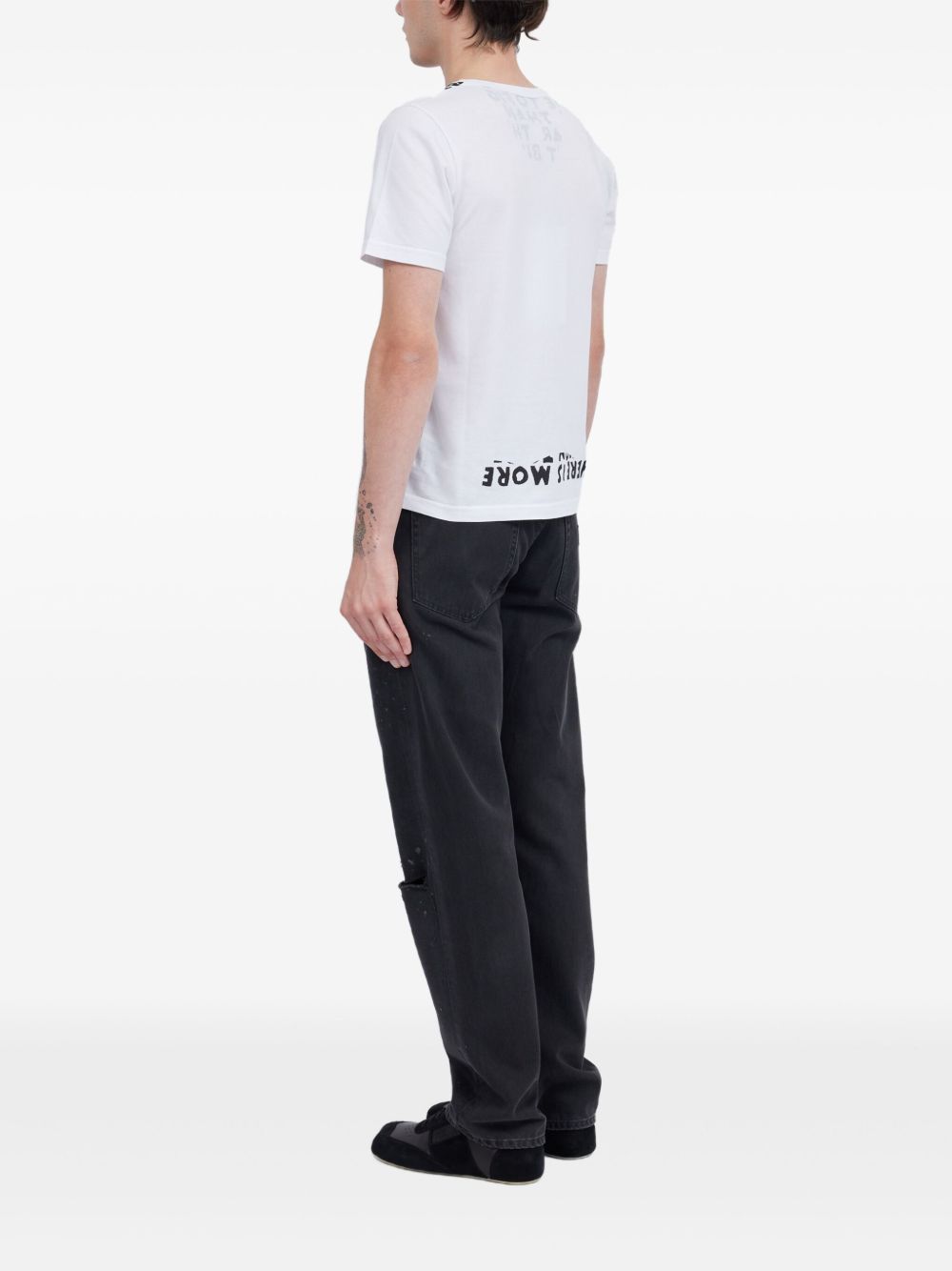 MM6 Maison Margiela Printed Cotton T-shirt - White