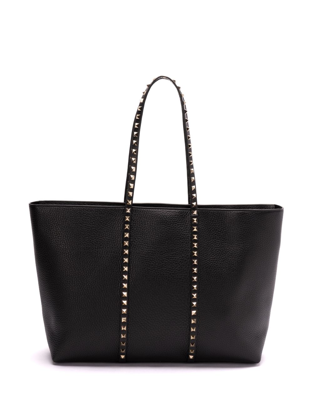 Valentino Garavani Rockstud Leather Medium Tote - Black