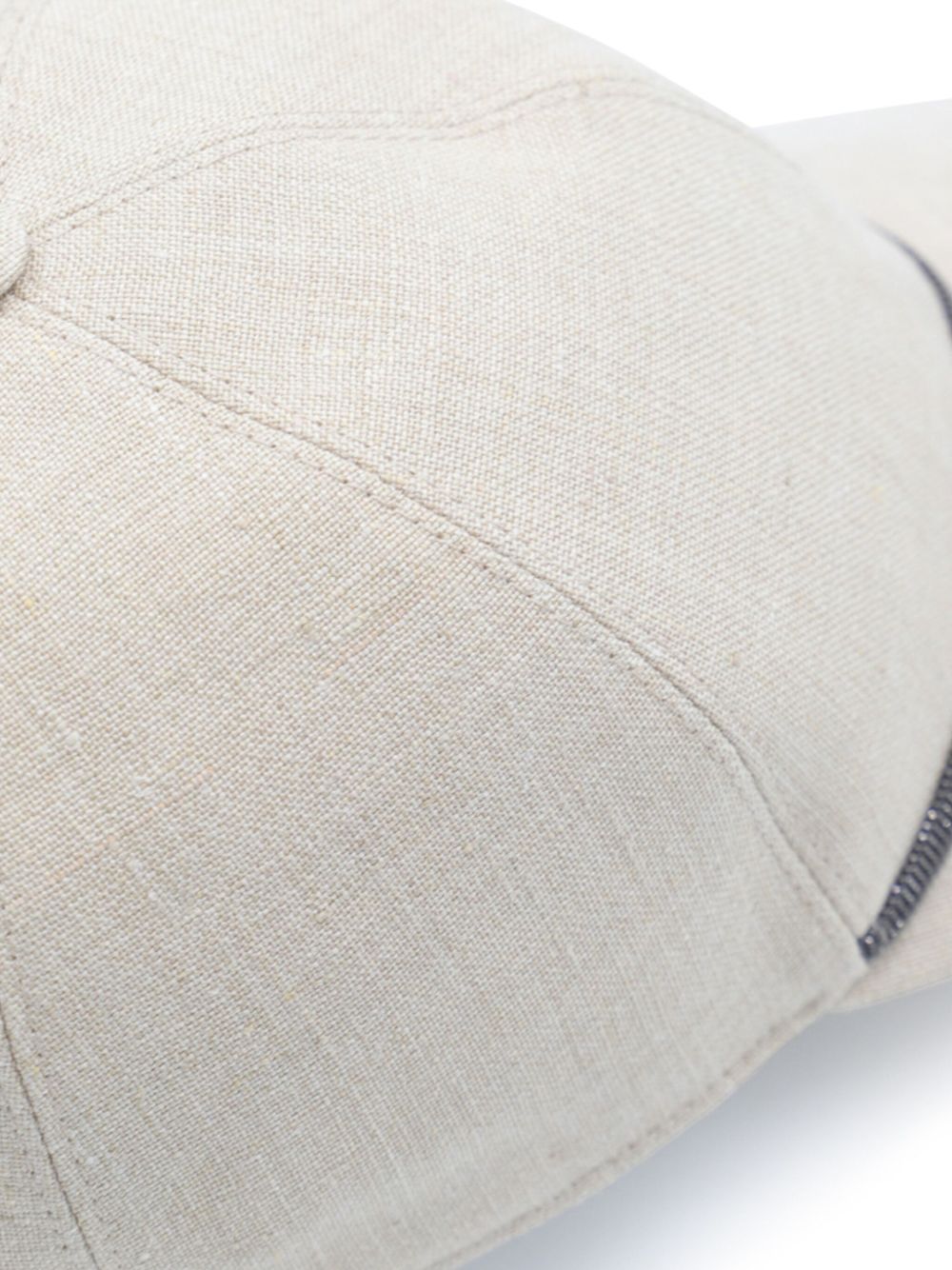 Brunello Cucinelli Cotton and Linen Blend Baseball Cap in Beige